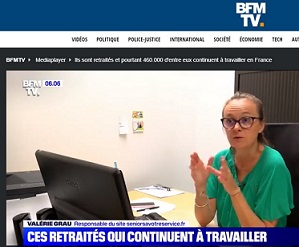 BFMTV, interview de Valérie GRUAU, Seniors à votre Service